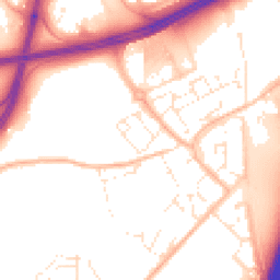 Daytime road noise heatmap for EX2 7SE