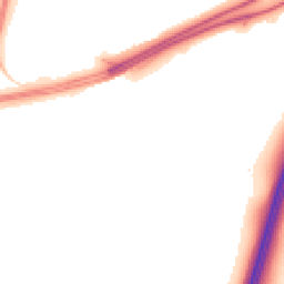 Night-time road noise heatmap for EX2 7SG