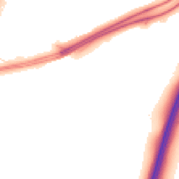 Night-time road noise heatmap for EX2 7SH