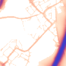 Daytime road noise heatmap for EX2 7SP