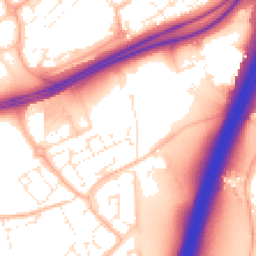 Daytime road noise heatmap for EX2 7SZ