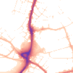Daytime road noise heatmap for EX2 8AA