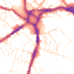 Daytime road noise heatmap for EX2 8AT