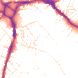 Daytime road noise heatmap for EX2 8BA