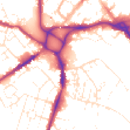 Daytime road noise heatmap for EX2 8BS