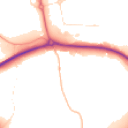Daytime road noise heatmap for EX2 8DW