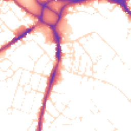 Daytime road noise heatmap for EX2 8EZ