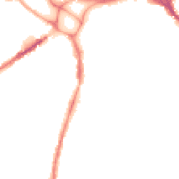Night-time road noise heatmap for EX2 8EZ
