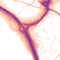 Daytime road noise heatmap for EX2 8FA