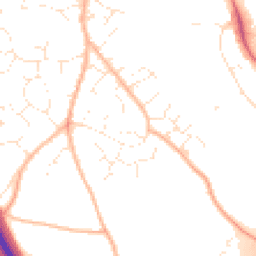 Daytime road noise heatmap for EX2 8FP