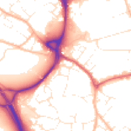 Daytime road noise heatmap for EX2 8FX