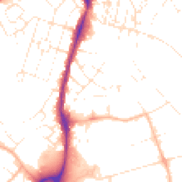 Daytime road noise heatmap for EX2 8GJ