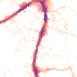 Daytime road noise heatmap for EX2 8HN