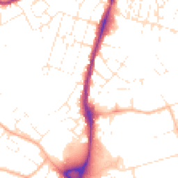 Daytime road noise heatmap for EX2 8JD