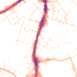 Daytime road noise heatmap for EX2 8JE
