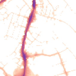 Daytime road noise heatmap for EX2 8JP