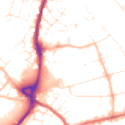 Daytime road noise heatmap for EX2 8LN