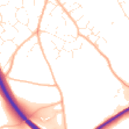 Daytime road noise heatmap for EX2 8NG