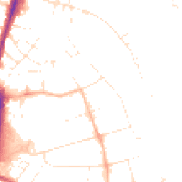 Daytime road noise heatmap for EX2 8NU