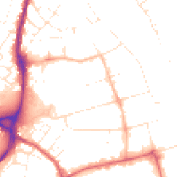 Daytime road noise heatmap for EX2 8QP
