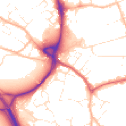 Daytime road noise heatmap for EX2 8SB