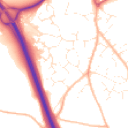 Daytime road noise heatmap for EX2 8UH