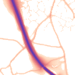 Daytime road noise heatmap for EX2 8WB