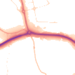 Daytime road noise heatmap for EX2 8XP