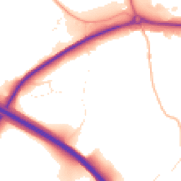Daytime road noise heatmap for EX2 8XX