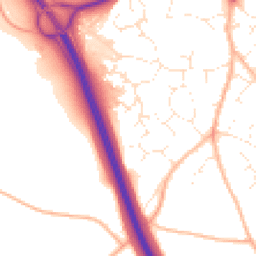 Daytime road noise heatmap for EX2 8YJ