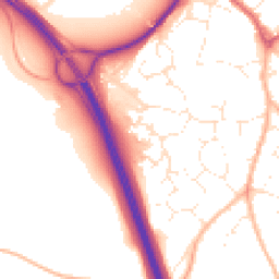 Daytime road noise heatmap for EX2 8YT