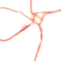 Night-time road noise heatmap for EX2 9AT