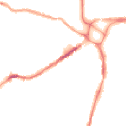 Night-time road noise heatmap for EX2 9AX