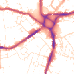 Daytime road noise heatmap for EX2 9AZ