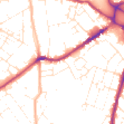 Daytime road noise heatmap for EX2 9BJ