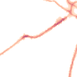 Night-time road noise heatmap for EX2 9BJ