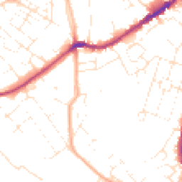 Daytime road noise heatmap for EX2 9DF