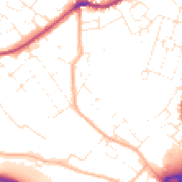 Daytime road noise heatmap for EX2 9DH