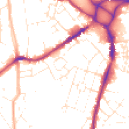 Daytime road noise heatmap for EX2 9DR
