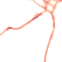Night-time road noise heatmap for EX2 9DR