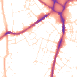 Daytime road noise heatmap for EX2 9DS