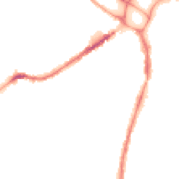 Night-time road noise heatmap for EX2 9DS