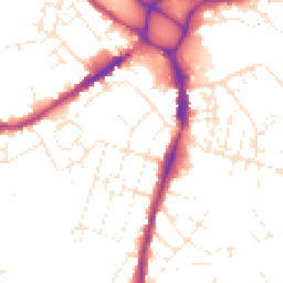 Daytime road noise heatmap for EX2 9EU