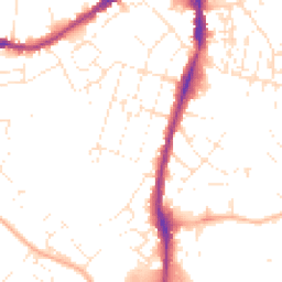 Daytime road noise heatmap for EX2 9EW