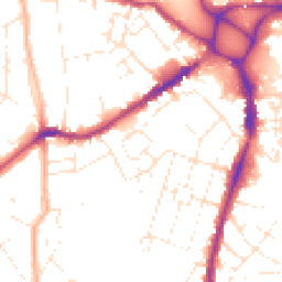 Daytime road noise heatmap for EX2 9EY