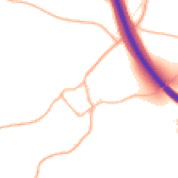 Daytime road noise heatmap for EX2 9QD