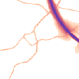 Daytime road noise heatmap for EX2 9QE