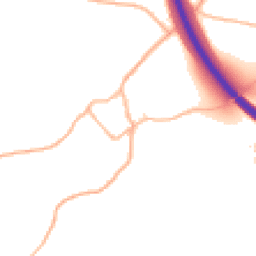 Daytime road noise heatmap for EX2 9QF