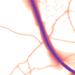 Daytime road noise heatmap for EX2 9QJ