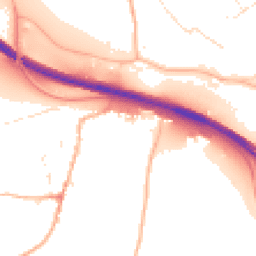 Daytime road noise heatmap for EX2 9RZ